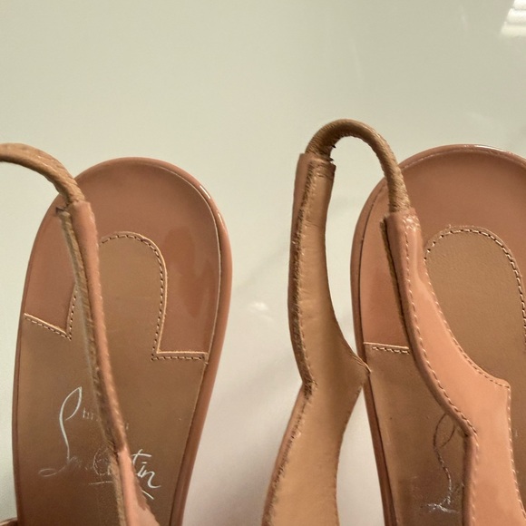 Christian Louboutin Blush Slingback Heels - Picture 9 of 11